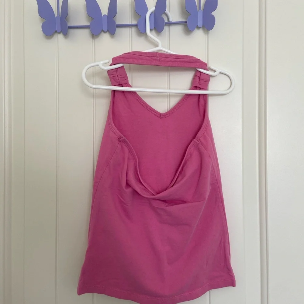 Children’s Place girl’s‎ solid pink halter top — medium